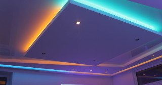 Натяжной потолок с подсветкой Кронштадт, цена от 2134 руб.